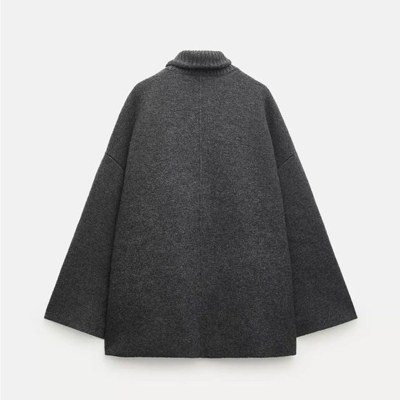 Zara Wool Oversized Coat NWT - Picture 5 of 16